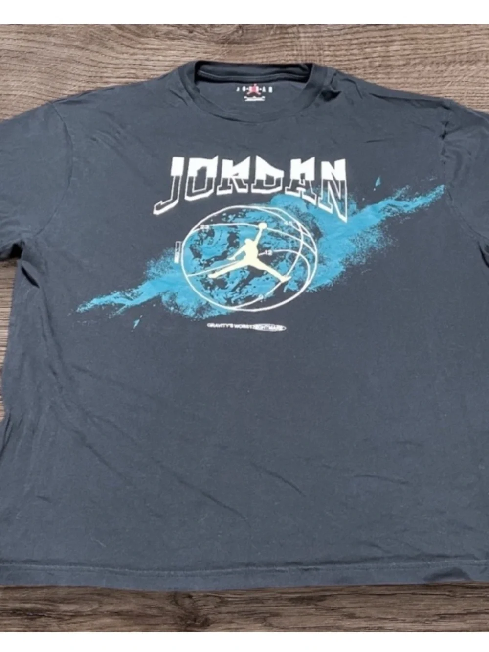 Jordan Basketball Splash T-Shirt Black Blue